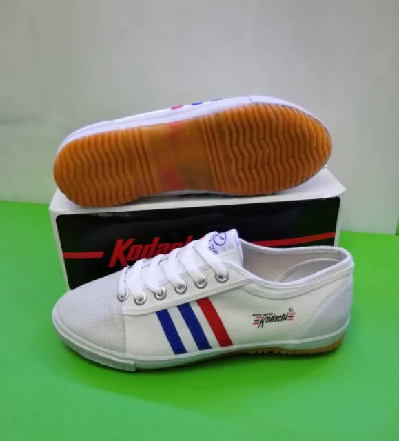 Kodachi 8111 Original Sepatu Kodaci Capung Pria Size 37 s/d 43 Murah Free Kaos kaki - Putih