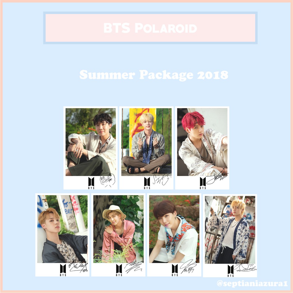 BTS Polaroid : Summer Package 2018