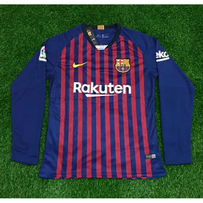 Jersey Bola / BAJU BOLA BARCELONA HOME 2018/19 LENGAN PANJANG