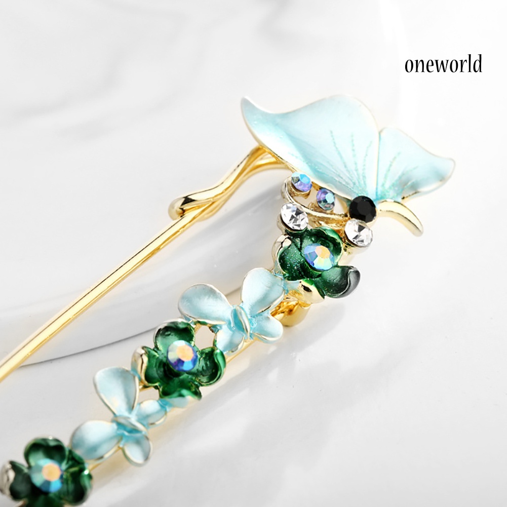 OW@ Fashion Women Multicolor Flower Rhinestone Scarves Shawl Clip Brooch Pin Decor