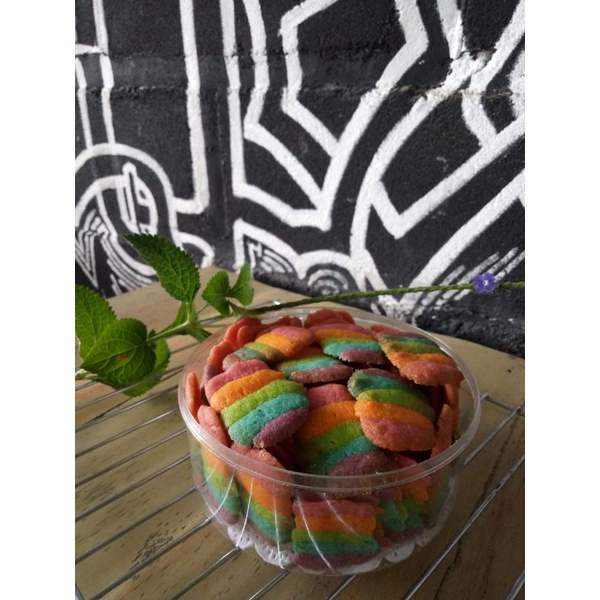 

kue kering lidah kucing rainbow kemasan 500gr