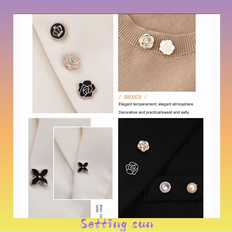 Tak Terlihat Tanpa Tombol Jahit Pakaian Wanita Yang Dapat Dilepas Sweater Kemeja Kardigan Dekorasi TN