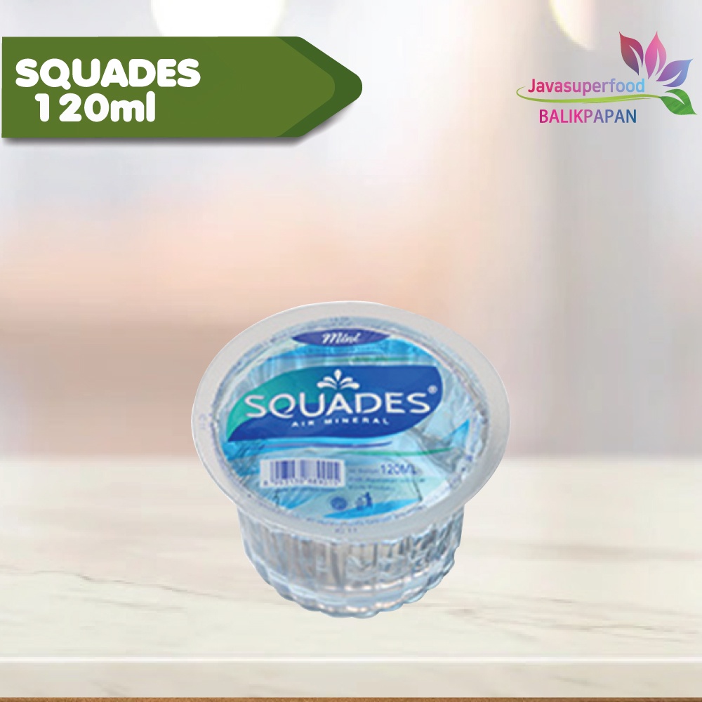 SQUADES Air Mineral squades /kemasan gelas 120 ml