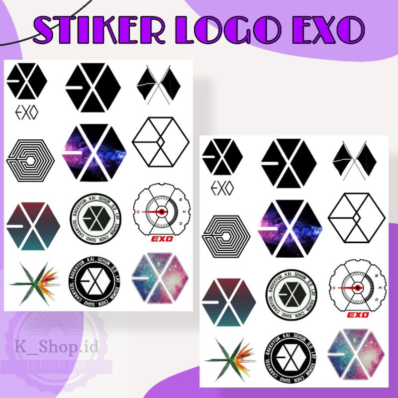 [Unaverse] STICKER / STIKER LOGO EXO Chanyeol Sehun Kai Baekhyun