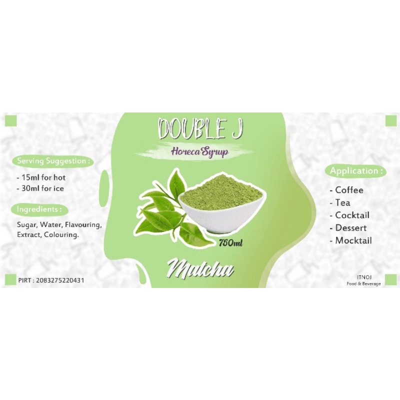 

Double J Horeka Syrup (Matcha)