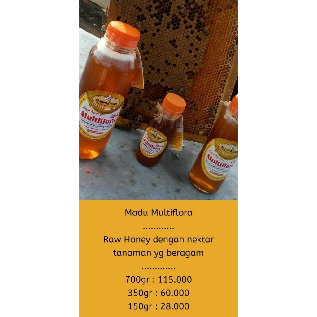 

Madu Murni Asli Multiflora Nektar bunga Ar Rraihan