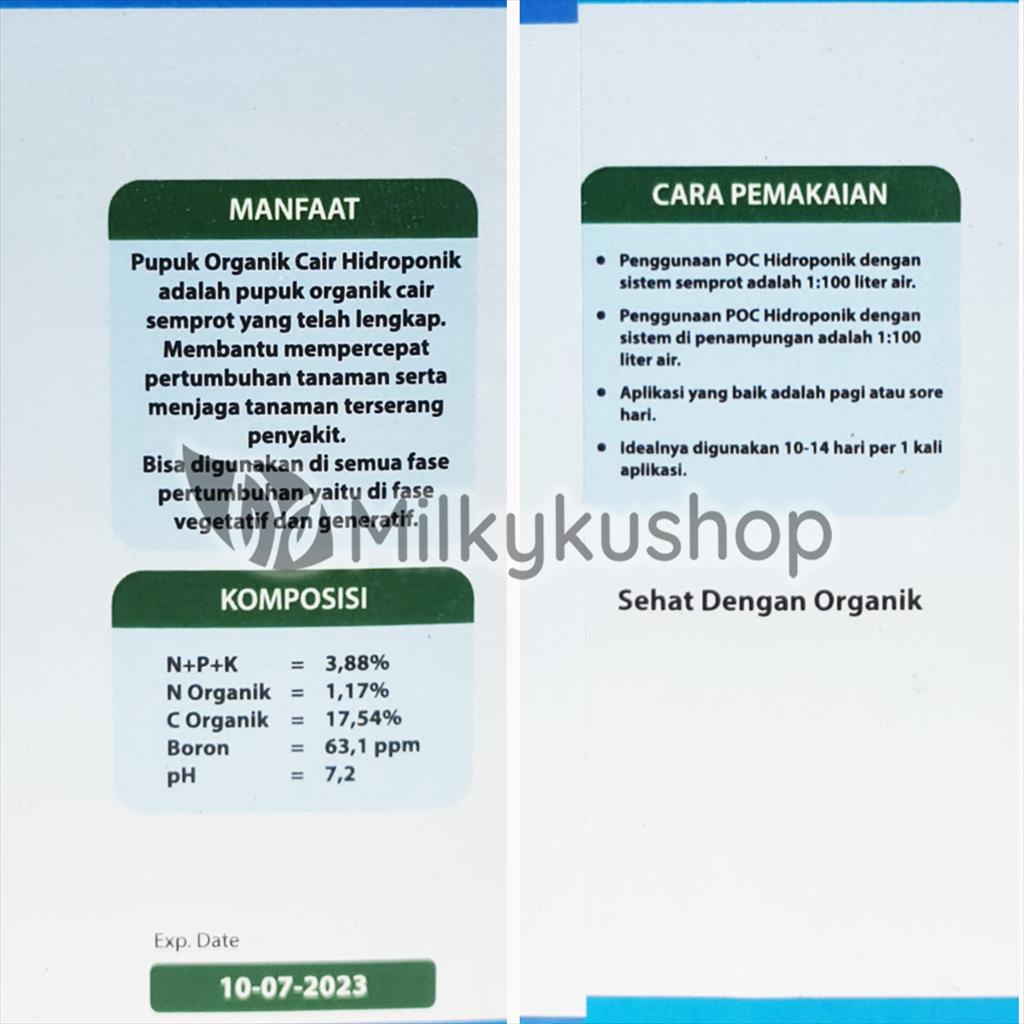 POC MAKMUR SEMBADA HIDROPONIK 500 ML PUPUK ORGANIK CAIR