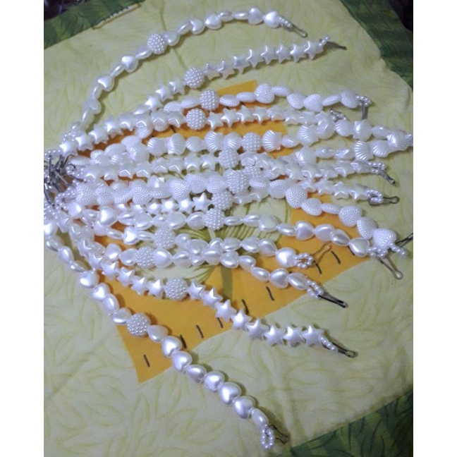konektor masker mutiara hati kecil dan besar .kerang.bintang
