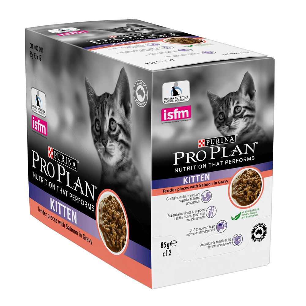 Proplan Kitten Salmon Pouch 85gr Pro plan Kitten Salmon Pouch 85gr