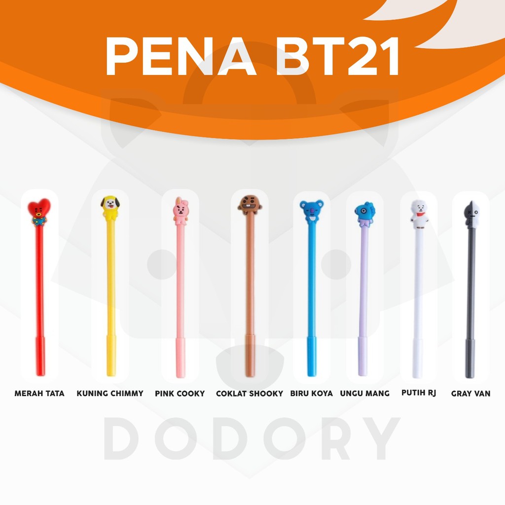 DODORY Pena Karakter Pulpen Warna Army 0.5mm Balpoin