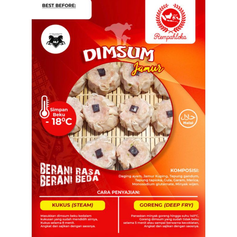 

Dimsum Rempah Loka Dimsum Jamur Makanan Beku Froozen Food Olahan