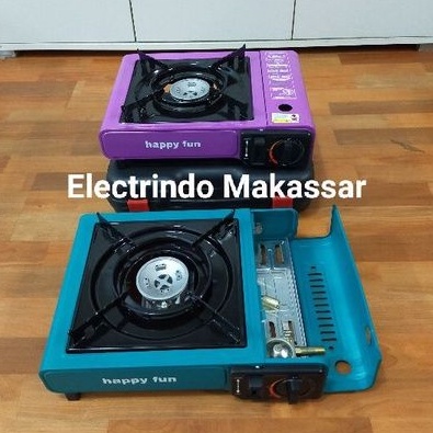 Kompor Gas Piknik Demo Masak Portable Happy Fun Kompor Suki