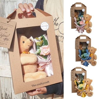 Image of Teddy box set | gift kado boneka | gift set bunga boneka | kado ulangtahun wisuda