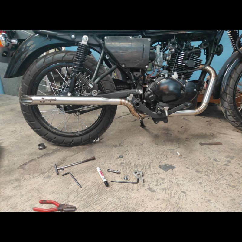 Knalpot Protech Racing Kawasaki w175 w 175 SE Cafe Freeflow Custom Original bukan Customkit