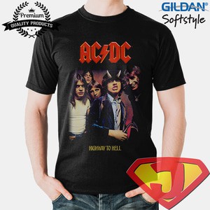 Kaos Band Rock Pria /  Original Gildan - AC DC Highway To Hell
