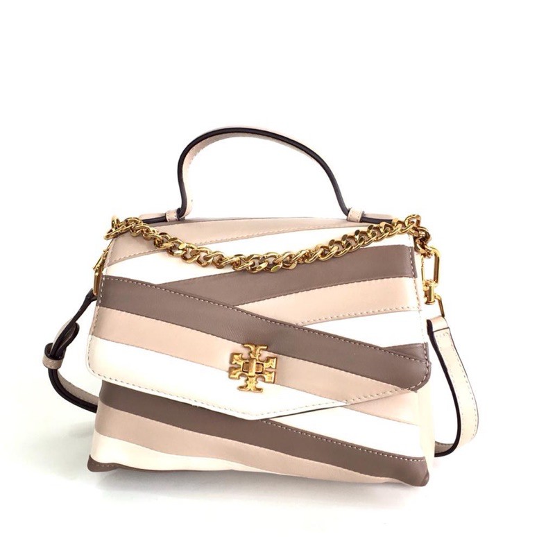 Tas Selempang Tory Burch Kira Chevron Color-Block Top-Handle Satchel