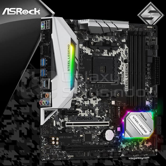 Asrock B450M Steel Legend  AM4  B450  DDR4  Motherboard AMD