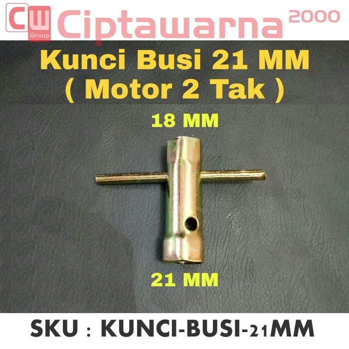 Kunci Busi 16 / 21MM Pendek / Mobil Genset Motor Yamaha Honda - 16mm