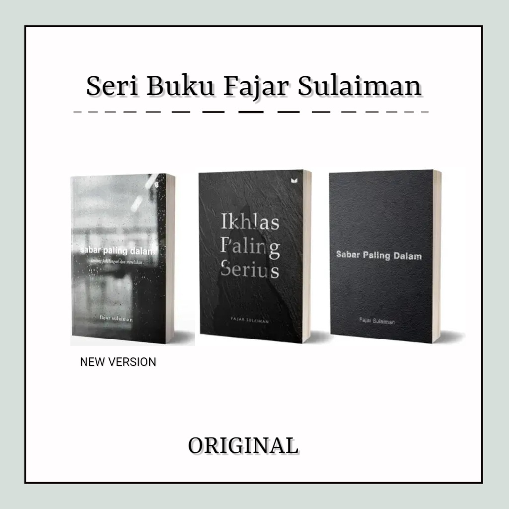 Sabar Paling Dalam Ikhlas Paling Serius Fajar Sulaiman ORIGINAL