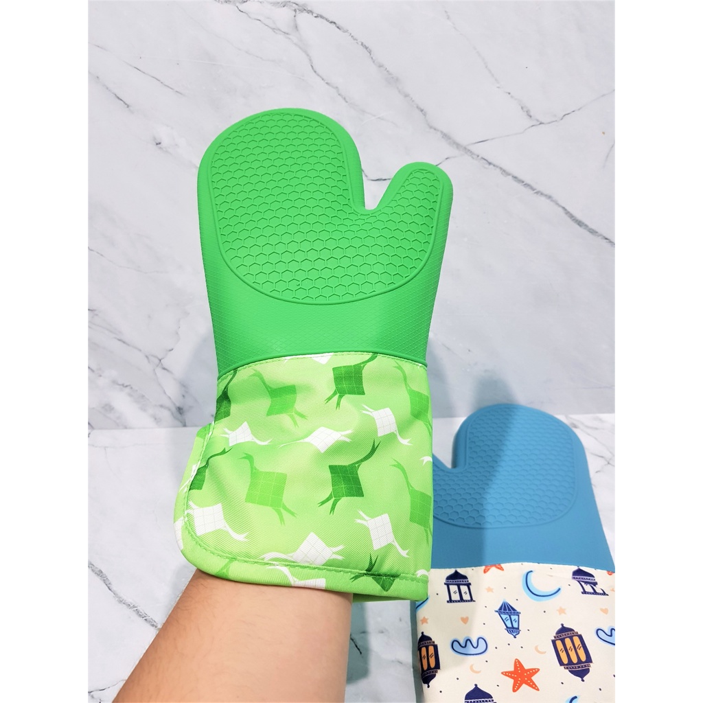 silikon sarung tangan tahan panas bake oven glove silicone baking mitt Lebaran