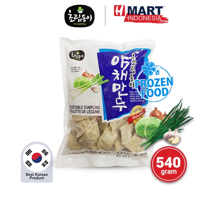 

Choripdong Vegetable Dumpling - Pangsit Korea (Mandu) Isi Sayuran 540g