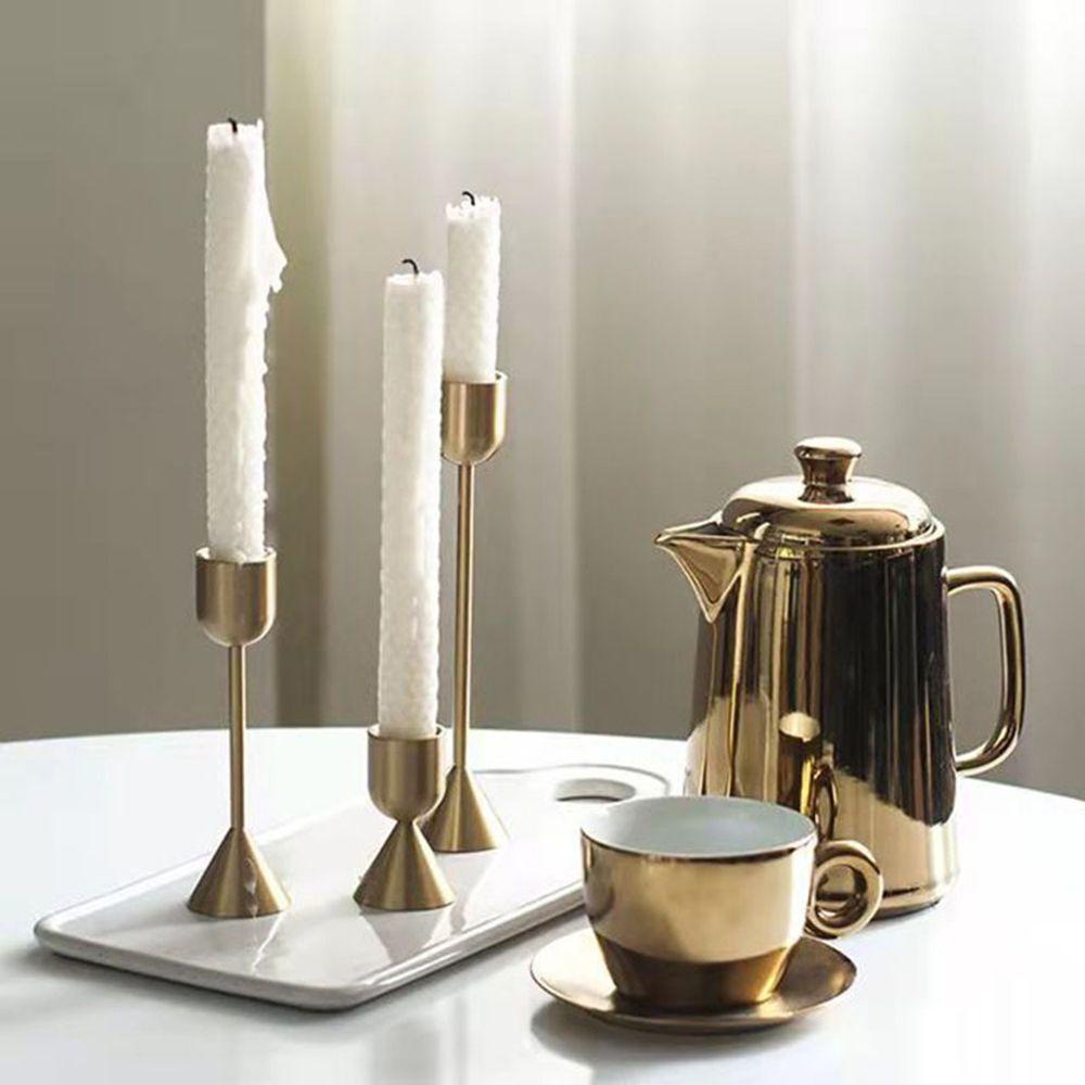 Populer 3PCS Tempat Lilin Festival Pernikahan Ornamen Dekorasi Rumah Makan Romantis Perlengkapan Pesta Candlestick