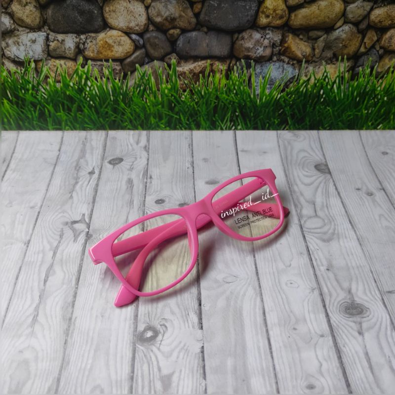 Kacamata Anak Anti Radiasi Kotak-Pink