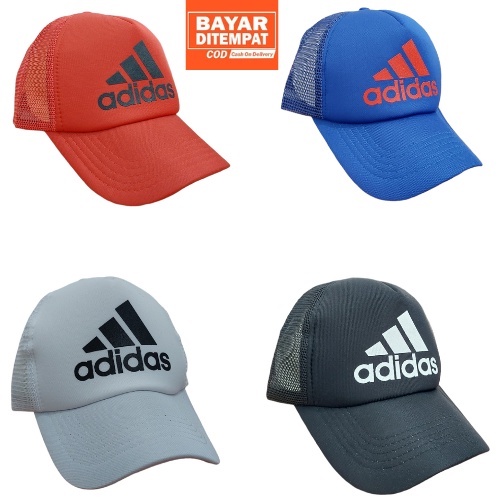 Topi Jaring Sablon Sport Adidas Unisex Remaja Dewasa