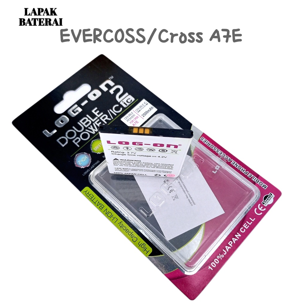 LOG - ON Evercoss A7E Baterai Double IC Protection Battery Batre