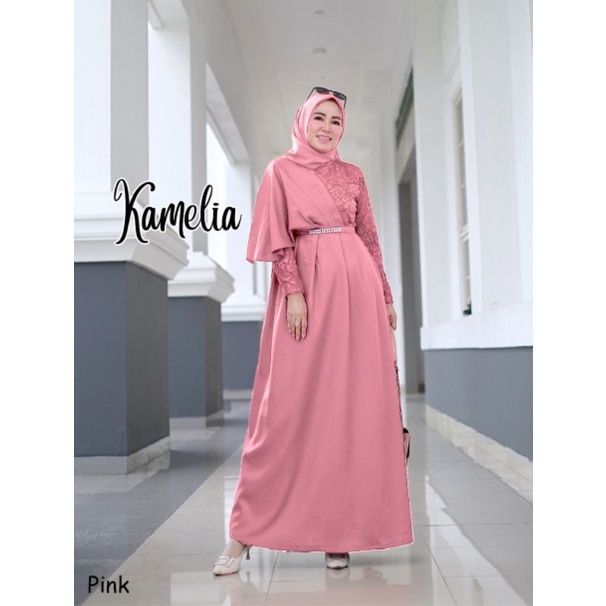 KAMELIA Gamis Pesta Mewah Maxi Dress Pesta Muslimah