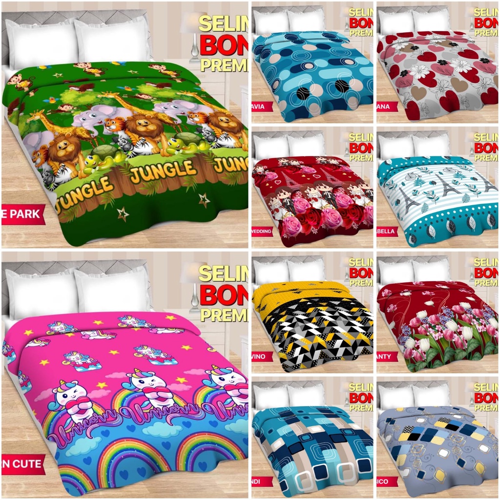 SELIMUT BULU BONITA PREMIER 3D - MOTIF KARAKTER