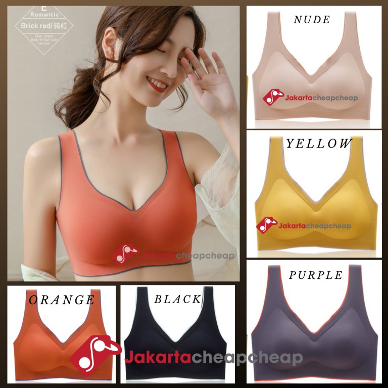 JC093 Seamless Bra Cewek Pakaian Dalam Wanita Tanpa Kawat Anti Nyeplak