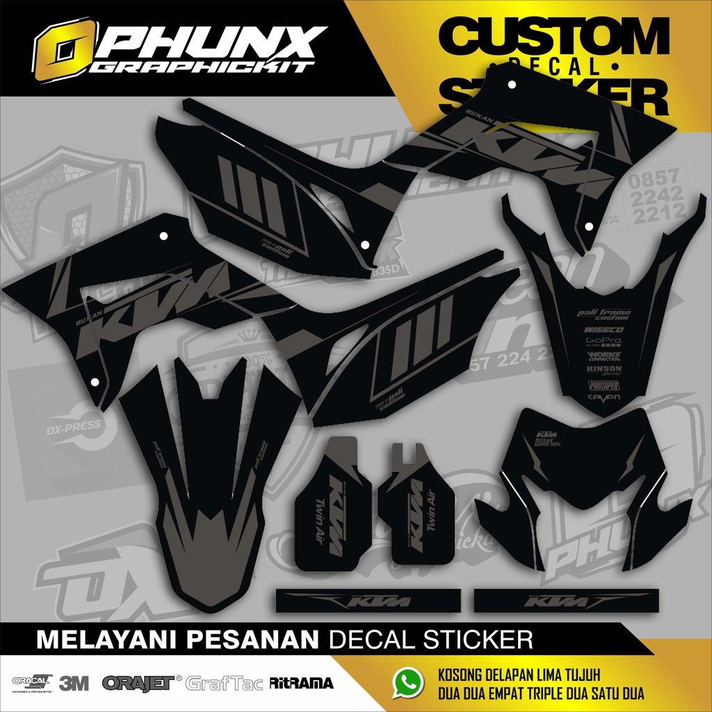 Stiker Decal Custom crf 150 L motocross sticker sticker variasi sticker stiker trail adventure (9)