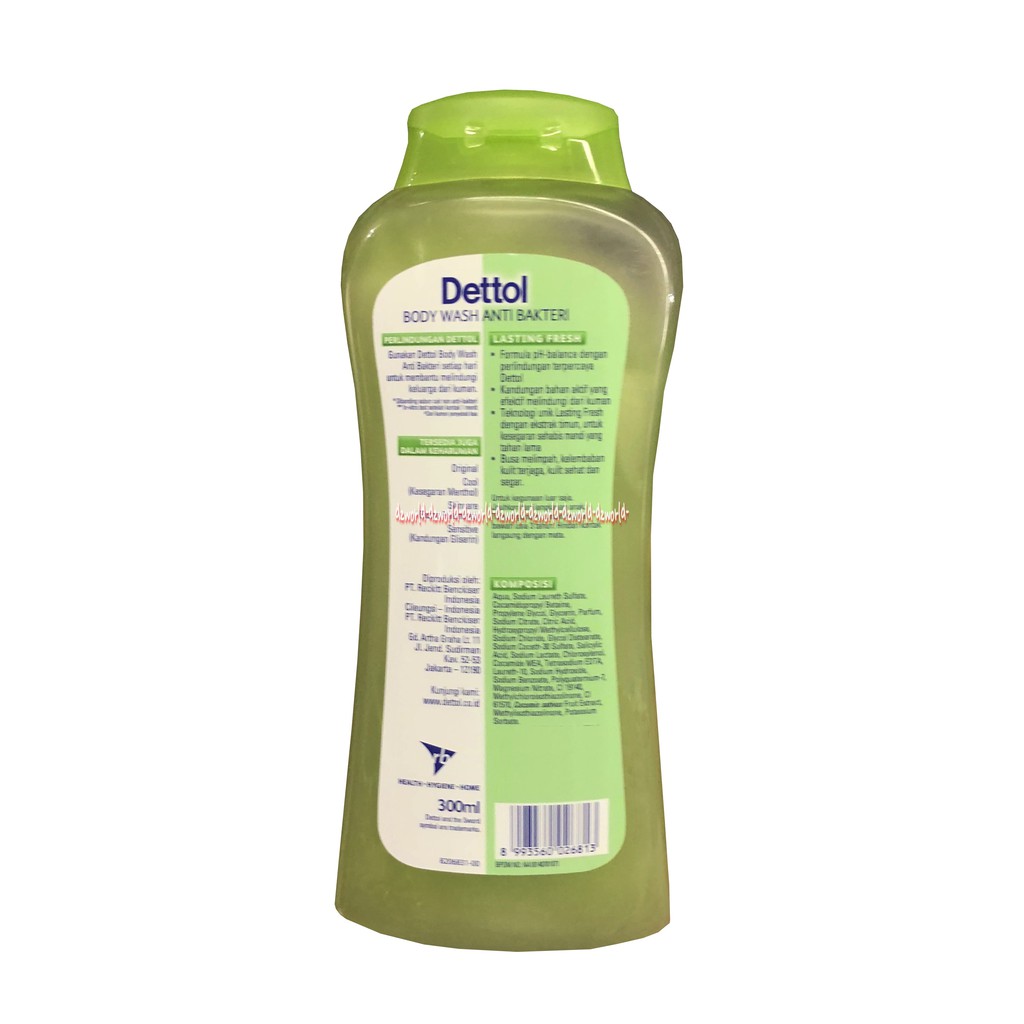 Dettol Lasting Fresh Anti Bakteri Ph Balnce Body Wash Sabun Mandi Cair 300mL