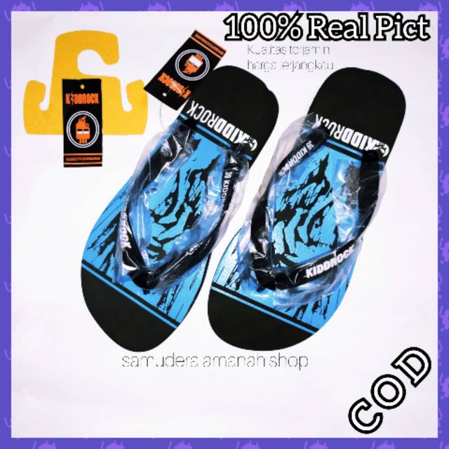 Sendal jepit pria/sendal distro/sendal surping/ sendal pria/sendal kidrock/kidrock/termurah blue