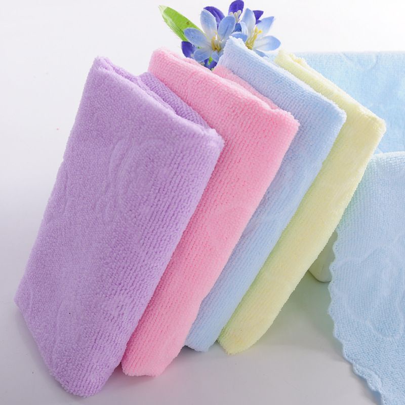 [10PCS] Kain lap microfiber lap dapur kaca mobil perabot serbaguna 30x30cm