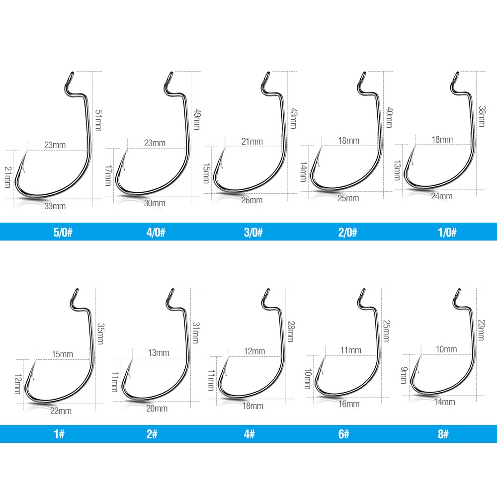 50pcs / Set Kail Umpan Pancing Bahan Carbon Steel Untuk Cacing Lembut