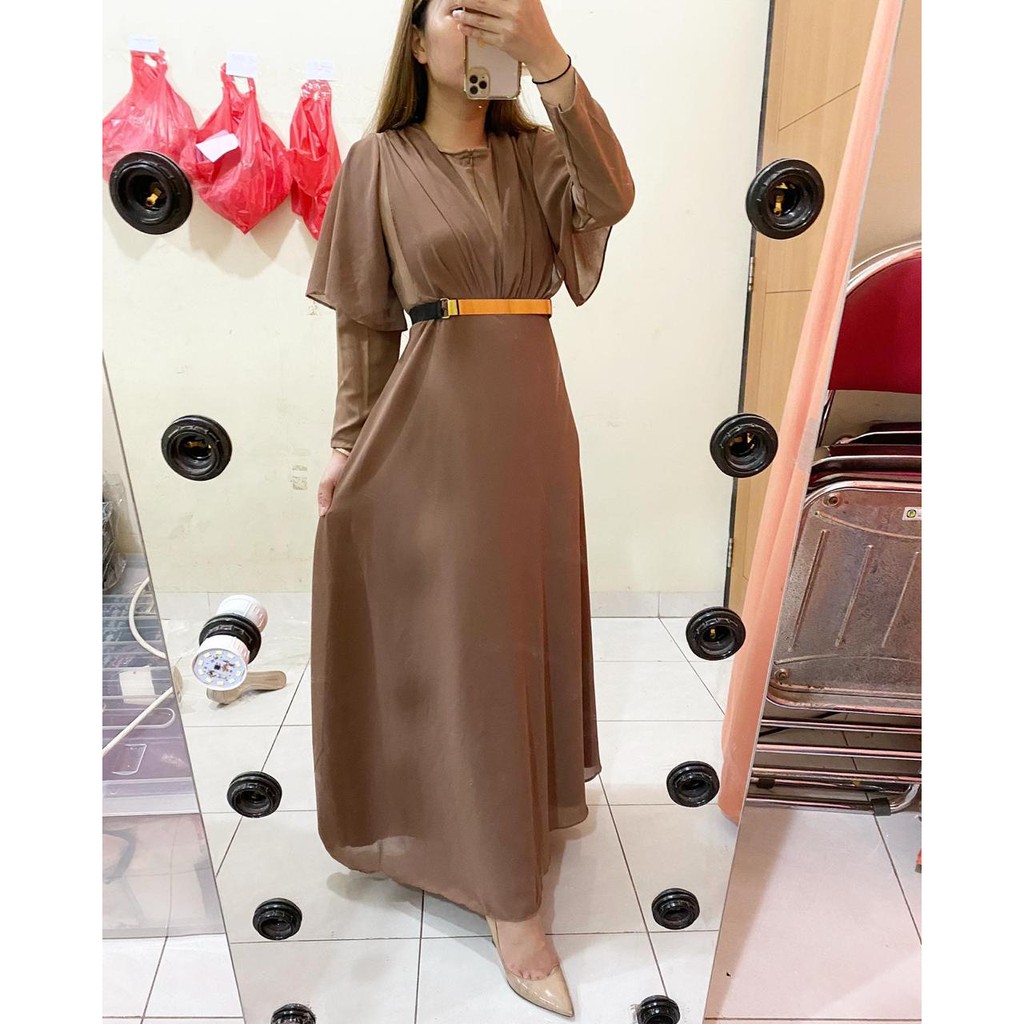 621 B ( ALL SIZE &amp; XL ) #Gamis busui fashion import (BELT BESI)/ baju muslim