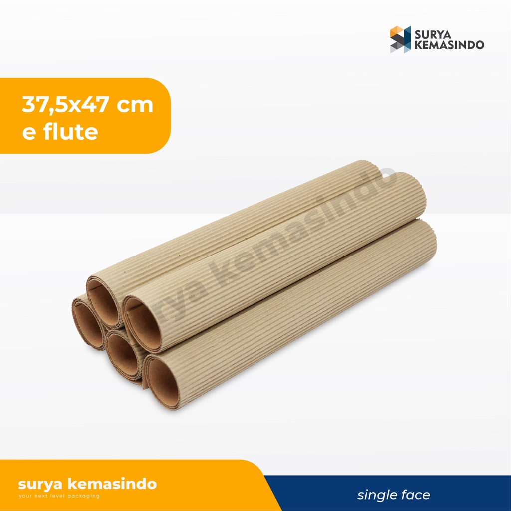 

Single Face 37,5x47 cm ( E flute ) singleface/corrugatedbox/karton/kardus