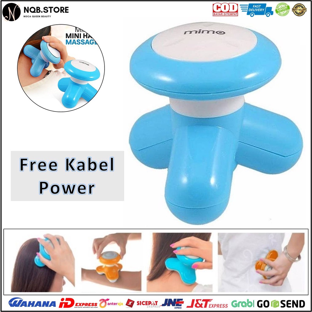 NQB - Alat Pijat MIMO Elektrik Mini Portable Hand Massager Import Terapi Urut Portabel Baterai Listr