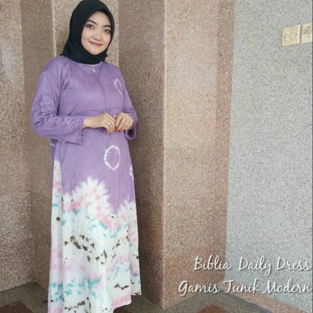 Home Dress | Gamis Kaos | Gamis Tie Dye | Dress Pelangi >>> BIBLIA DAILY DRESS