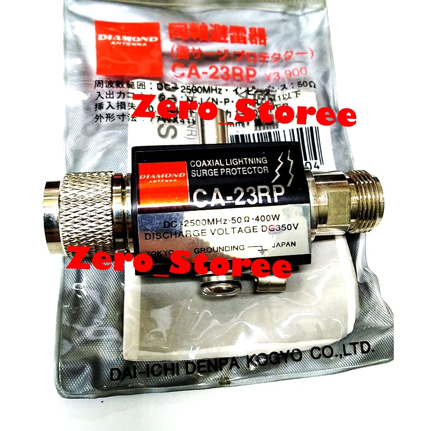 Anti Petir CA23RP N Female N male DIAMOND CA-23RP Arester Rig ssb HF Arrester Lightning N laki cewek