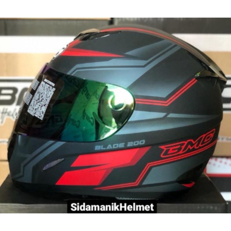 HELM BMC BLADE 200 #9 Black Doff Red/BMC BLADE Fullface/BMC