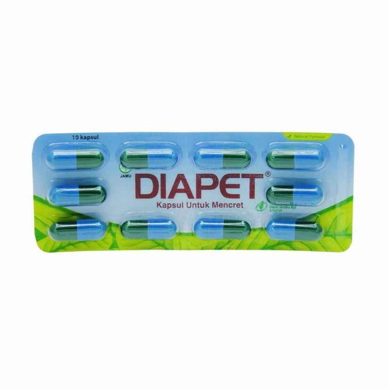 DIAPET OBAT DIARE MENCRET PER STRIP ISI 10 KAPSUL