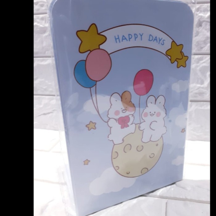 

Berkualitas Stand Book /Book End Pembatas Buku Motif Happy Days Lucu Besi Isi 2Pcs Trendi