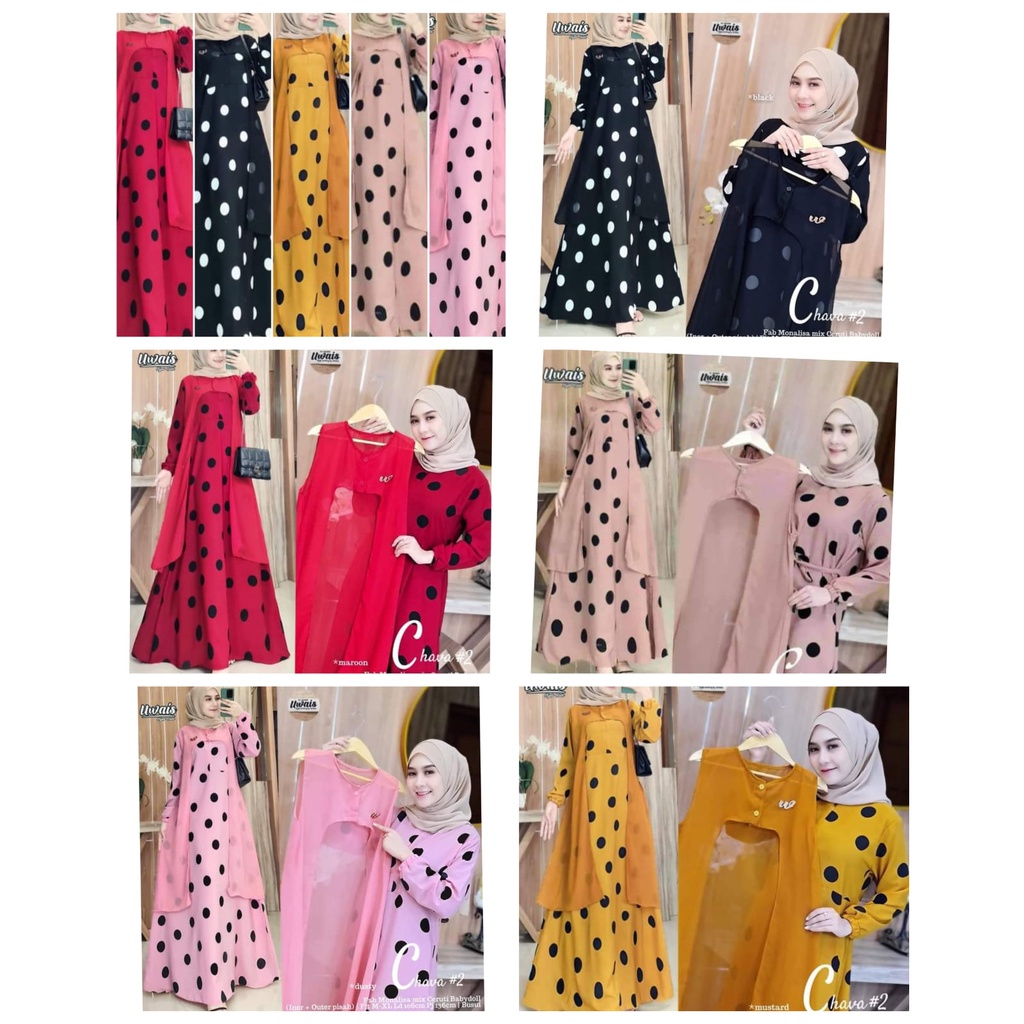 LANGSUNG KIRIM GAMIS  SUPER JUMBO PLUS OUTER CERUTY PISAH// Gamis MONALISA SUPER JUMBO LD 130[ BB 95-120 KG] //OUTER CERUTY BEBYDOLL