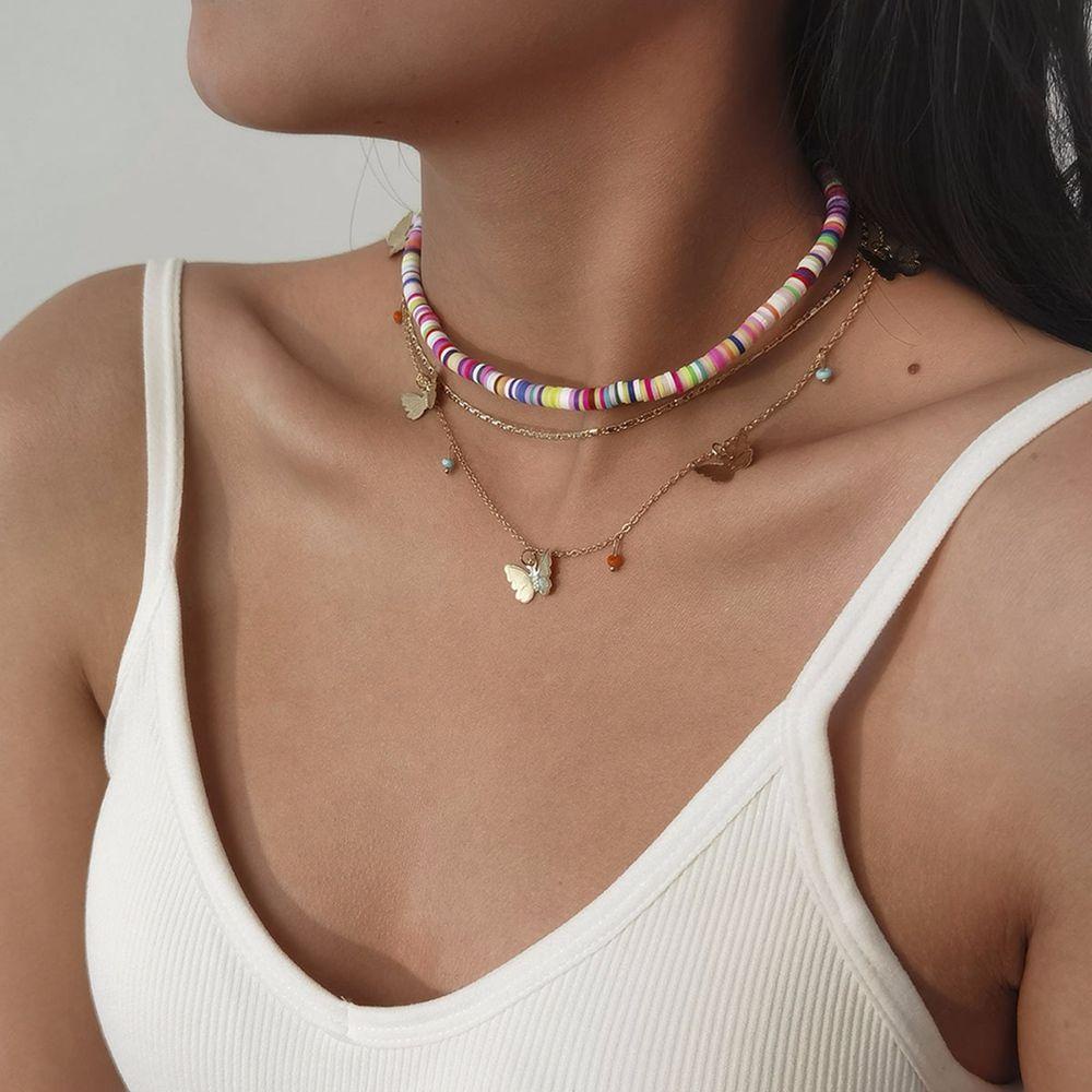 Nickolas1 Bohemian Kalung Kreatif Etnik Wanita Aolly Susun Surfer Necklace Beads Collar