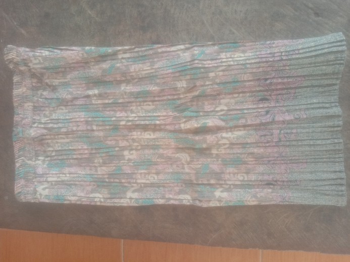 Dela Rok Span Plisket Pendek Batik Wanita Jumbo Fit To Xxl