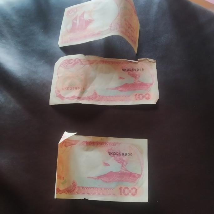 Duit 100 Kertas Kuno 3 Lebar