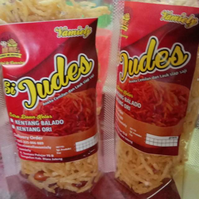 

Si judes sambal dan kentang mustofa ada sambal tongkol ,teri,cumi...bisa langsung di makan